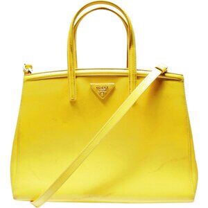 (L5) Prada Crossbody Bag Yellow Leather